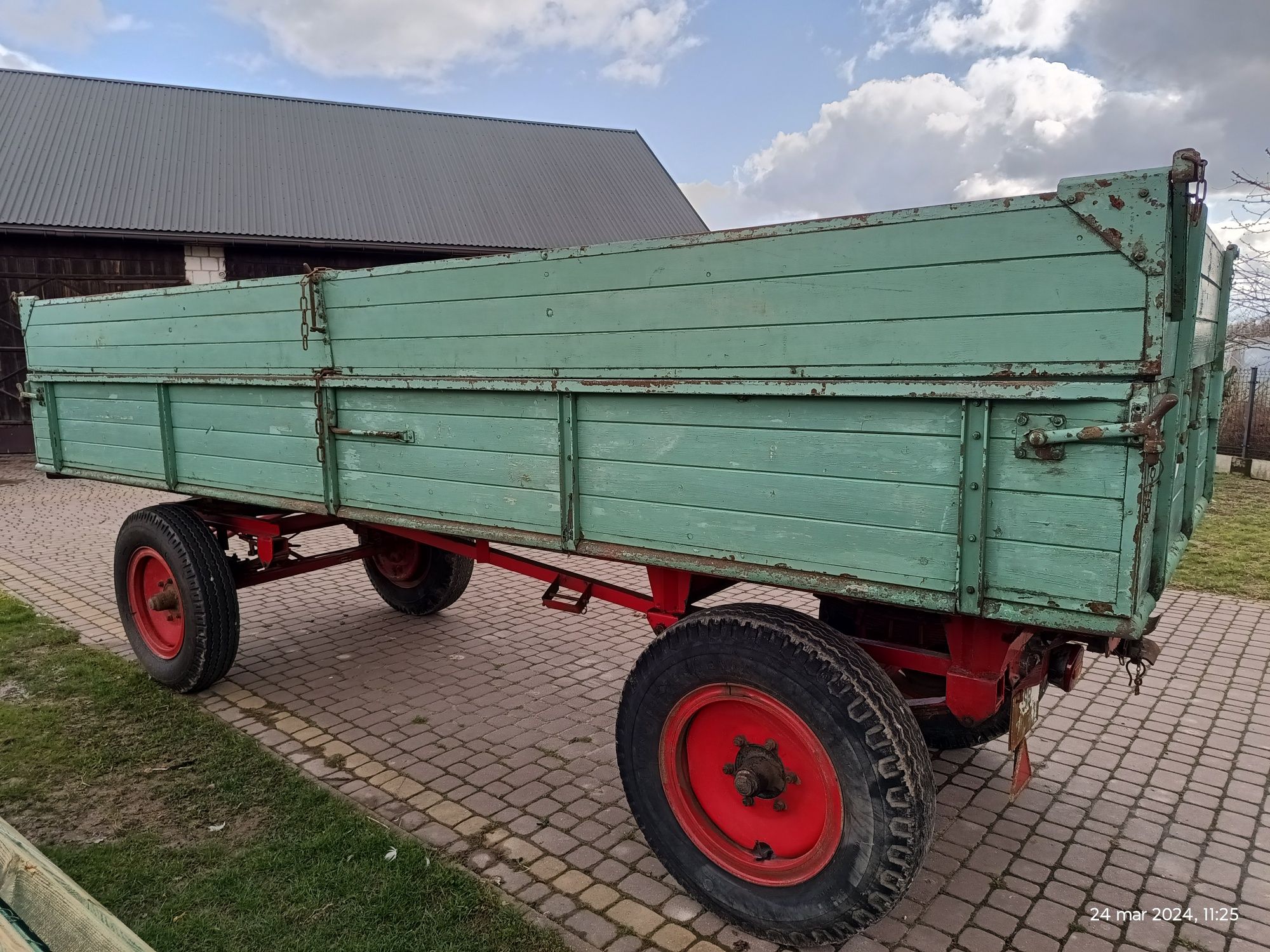 Przyczepa NIEMKA niemiecka rolnicza sztywna ROHR 7t KRONE