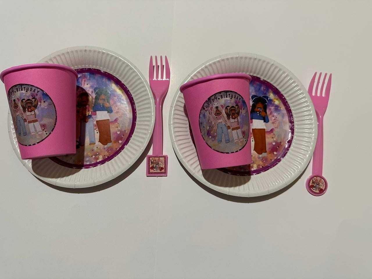 Одноразовий посуд Roblox Girl роблокс для дівчат