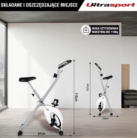 Rower treningowy magnetyczny pionowy Ultrasport F-BIKE