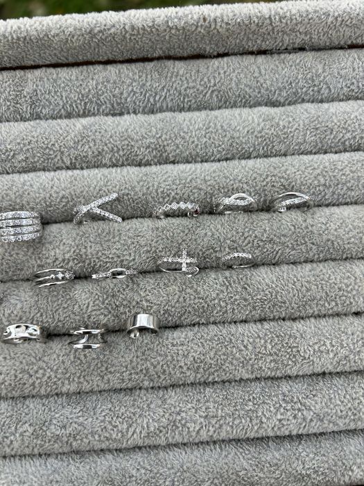 Срібні кафи з фіанітами 925 , різні