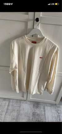 Supreme small box L/S Tee natural M