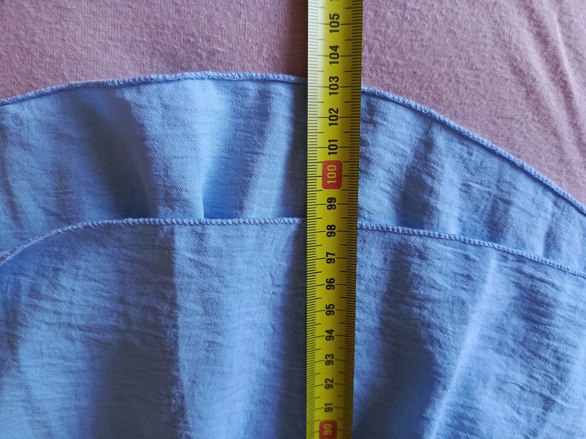 Błękitna sukienka, XL, Made In Italia, plus size