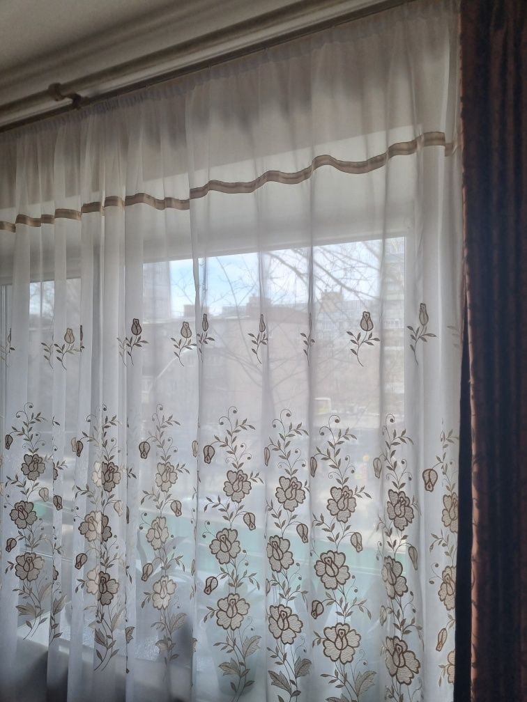Тюль 4,60*2,30 м штора гардіна на карніз 2 - 3 метра