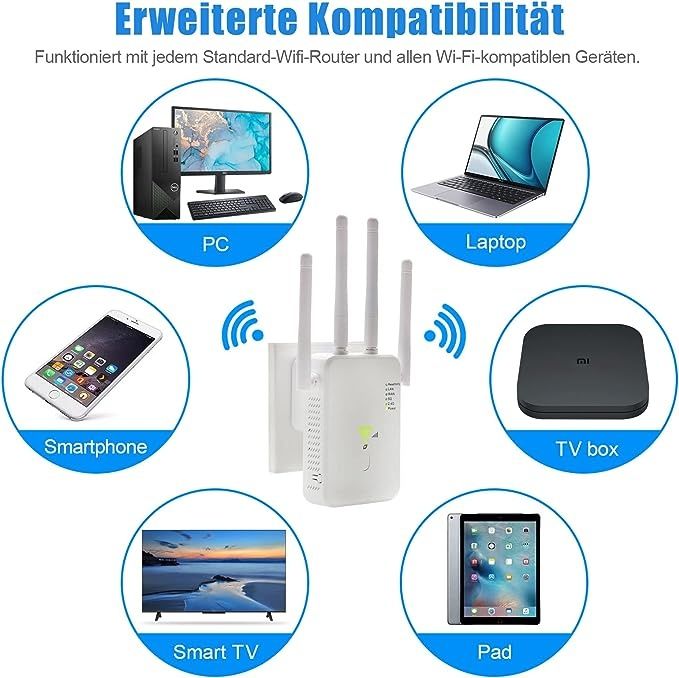 1200 Mbps wzmacniacz Wi-Fi Dual Band 5 GHz/2,4 GHz, wzmacniacz sygnału