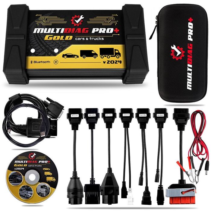 Multidiag PRO GOLD Komputer diagnostyczny + 8 kabli osobowych