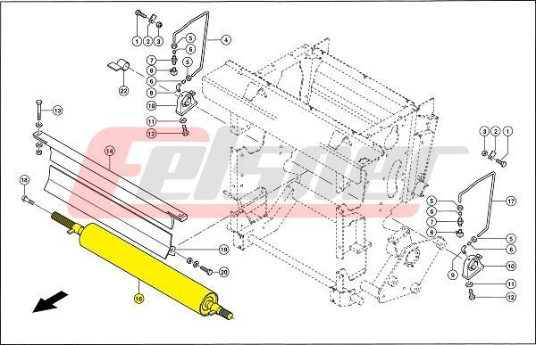 Walec gładki Claas Jaguar 810-900, 984493.0 zamiennik