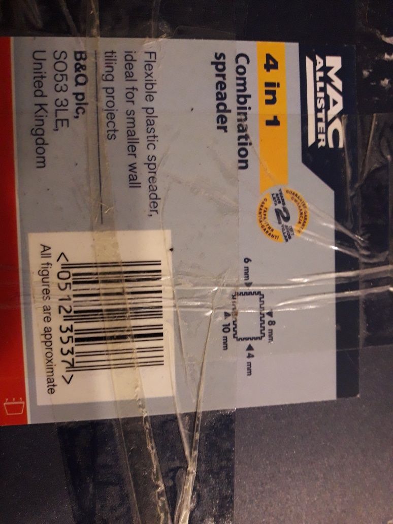 Paca kielnia Macallister grzebień 180x140mm 4w1  10 sztuk