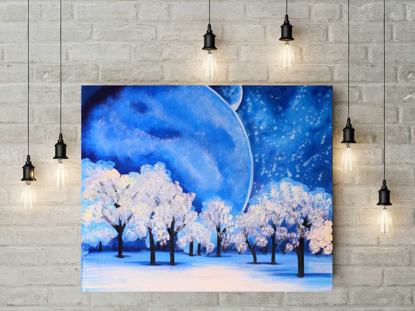 Kosmiczna Zima, obraz 60x50x2 cm