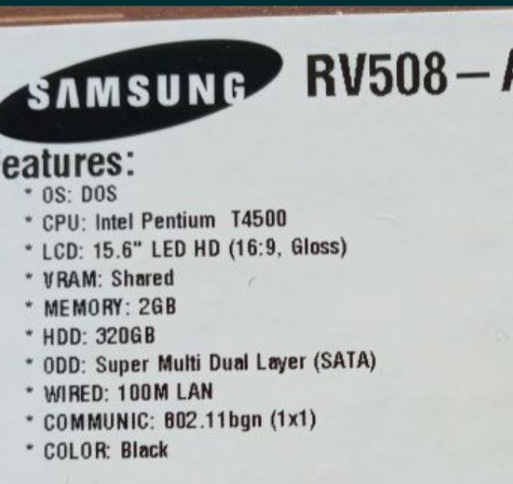 Samsung RV -508!!!