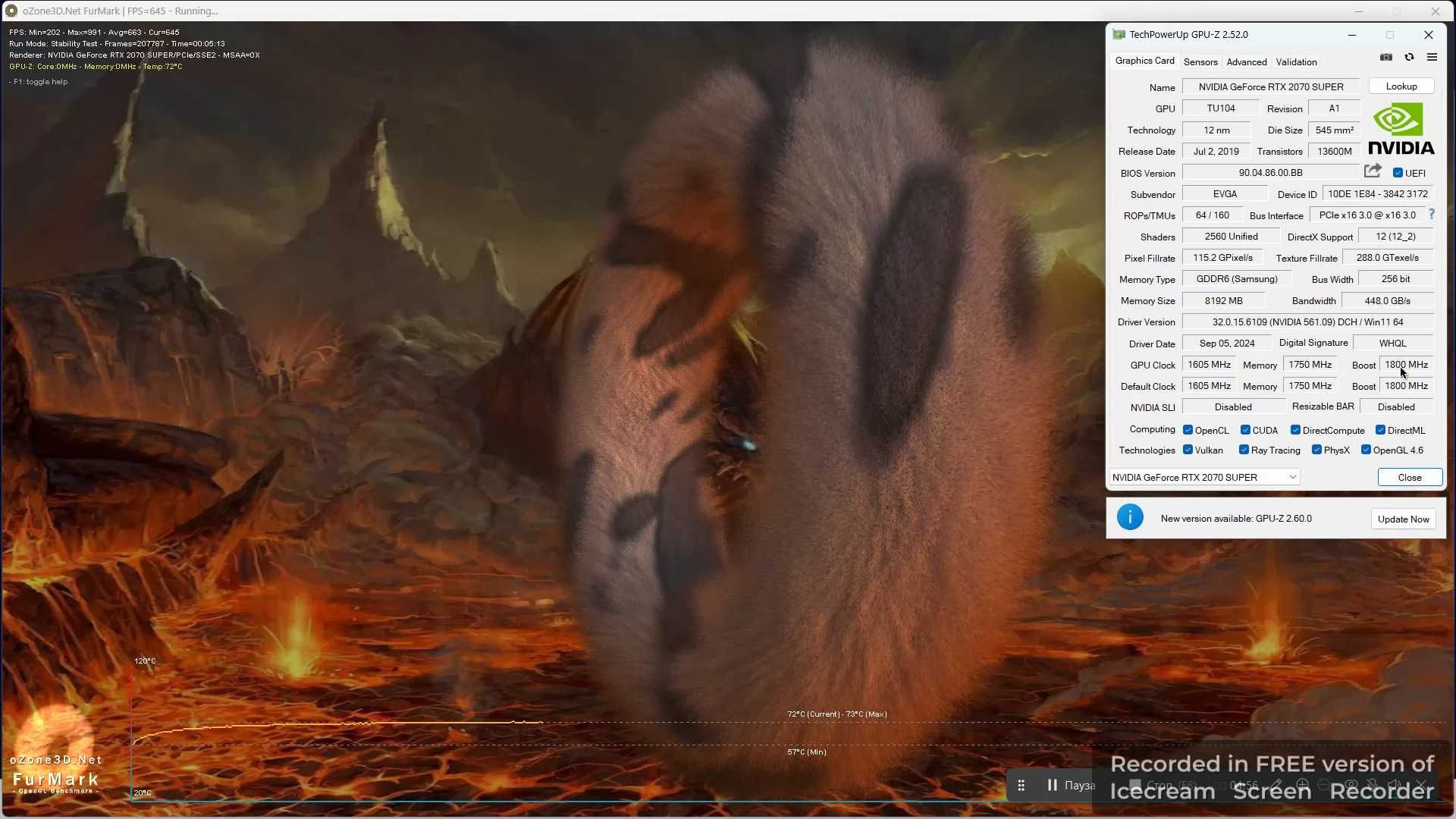 EVGA GeForce RTX 2070 super XC GAMING (Samsung)