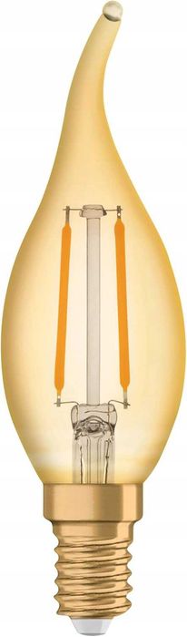 OSRAM Żarówka Vintage 1906 LED E14 Świeczka Złota, 2.5W, 220lm #6403