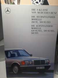 Prospekt Katalog Mercedes w126 Se-SEL