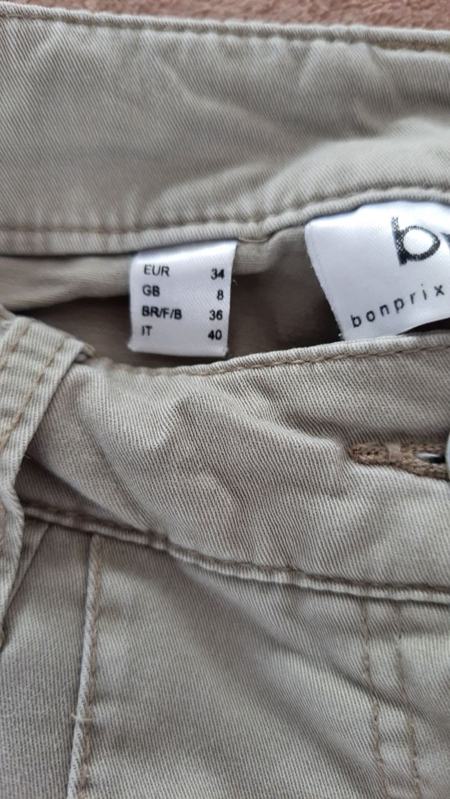 Spodnie materiałowe niski stan damskie BonPrix 36
