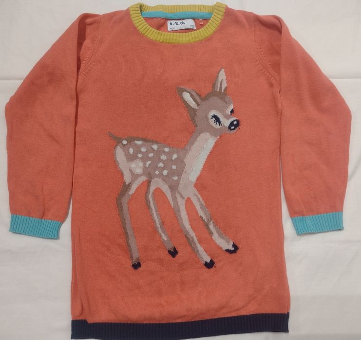 Bluza sweterek koralowa sarenka 110