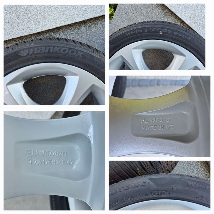 Koła BMW 205/50 R17 5x120 Felgi Opony Zimowe Hankook 7mm