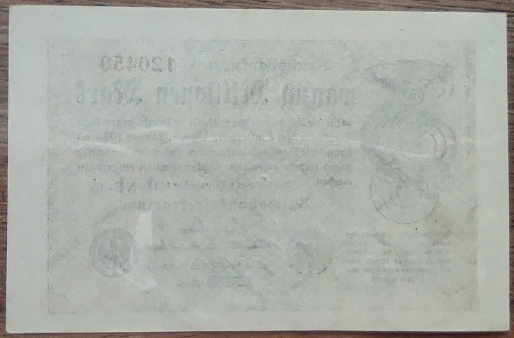 Banknot Niemcy 20 millionen mark 1923r. - stan I