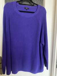 sweter damski 100% bawełna fioletowy 2XL