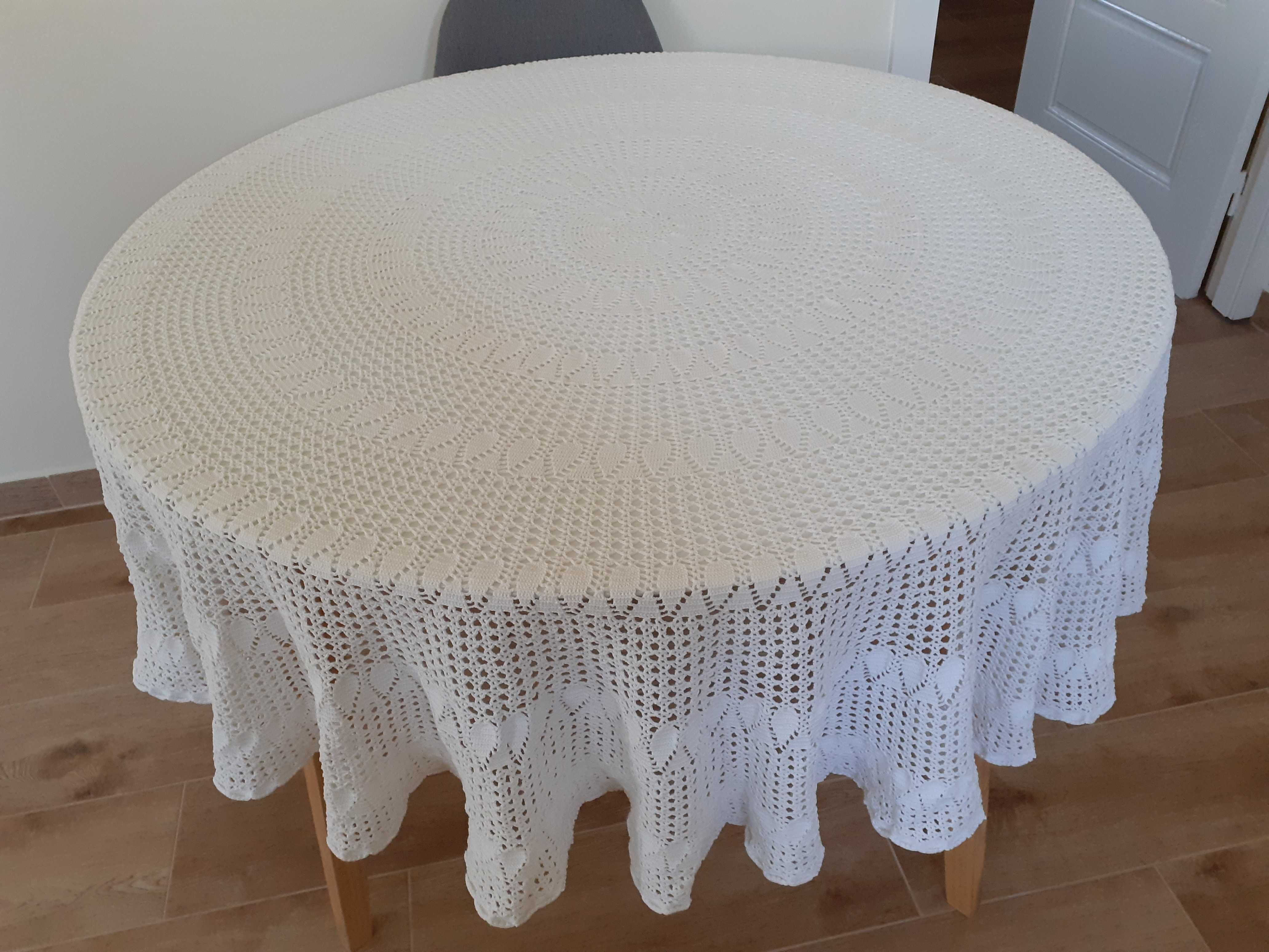 Toalha redonda grande crochet à mão (linda e BARATA)