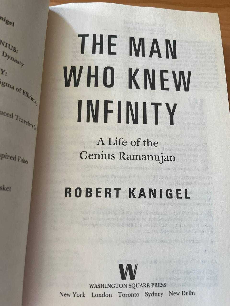 The man who knew infinity by R. Kanigel НОВАЯ