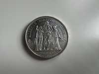 Moneta 10 franków Herkules 1967 srebro Francja