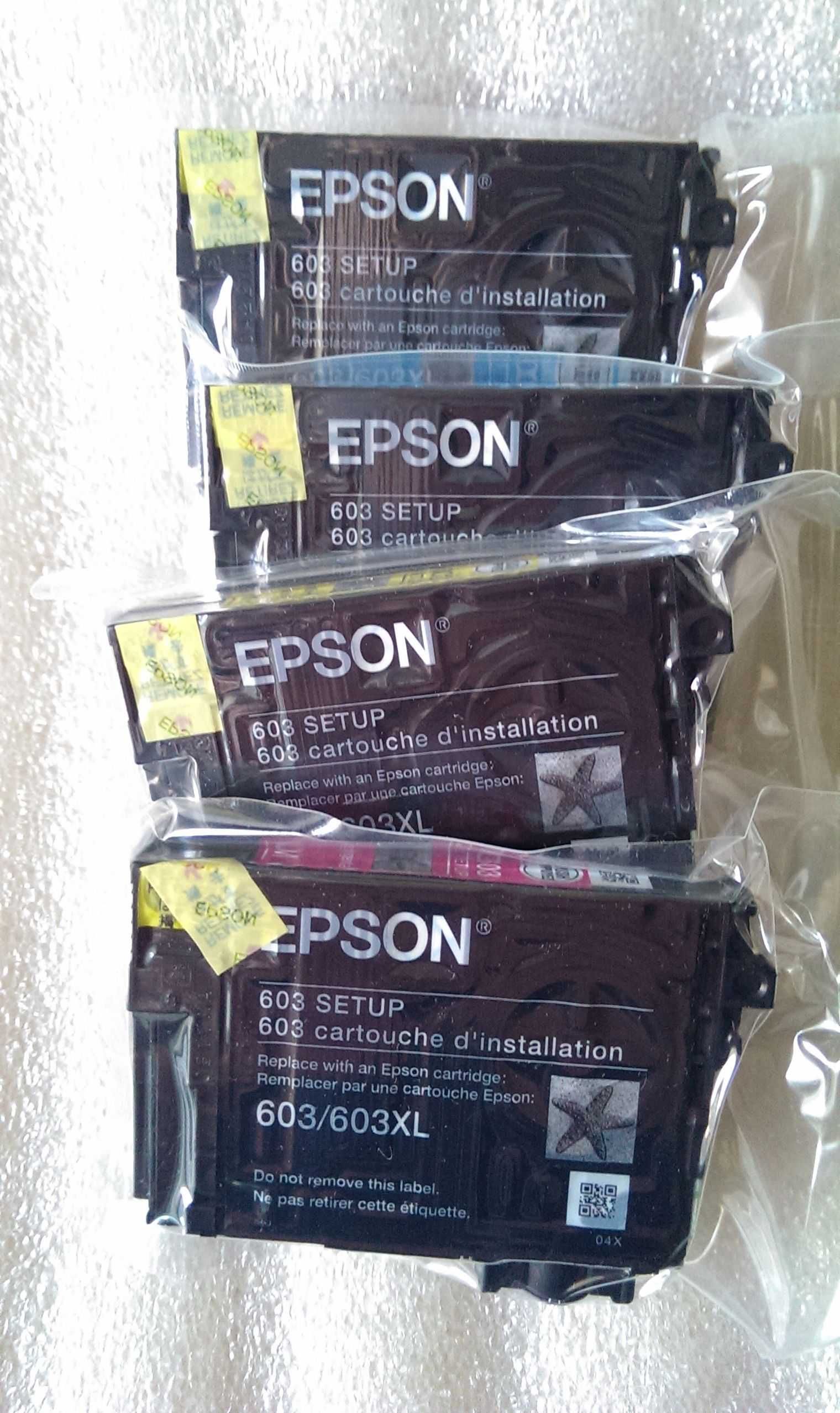 Нові оригінальні стартові картриджі Epson 603 читайте опис