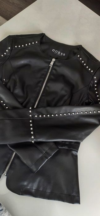 Nowy czarny skórzany komplet Guess, rozmiar S, 36, glamour