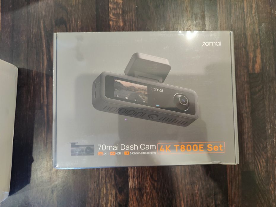 Відеореєстратор 70mai Dash Cam 4K T800e + rear cam rc 21 + sd card 64