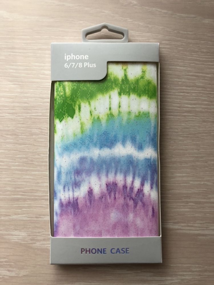 IPhone 6 7 8 Plus case etui kolorowe tęczowe silikonowe hippie boho