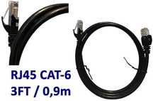 Kabel sieciowy internet RJ45 CAT-6 długość 0,9 m 3FT komputery modemy