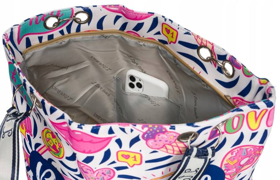 letnia, plażowa shopperka z poliestru