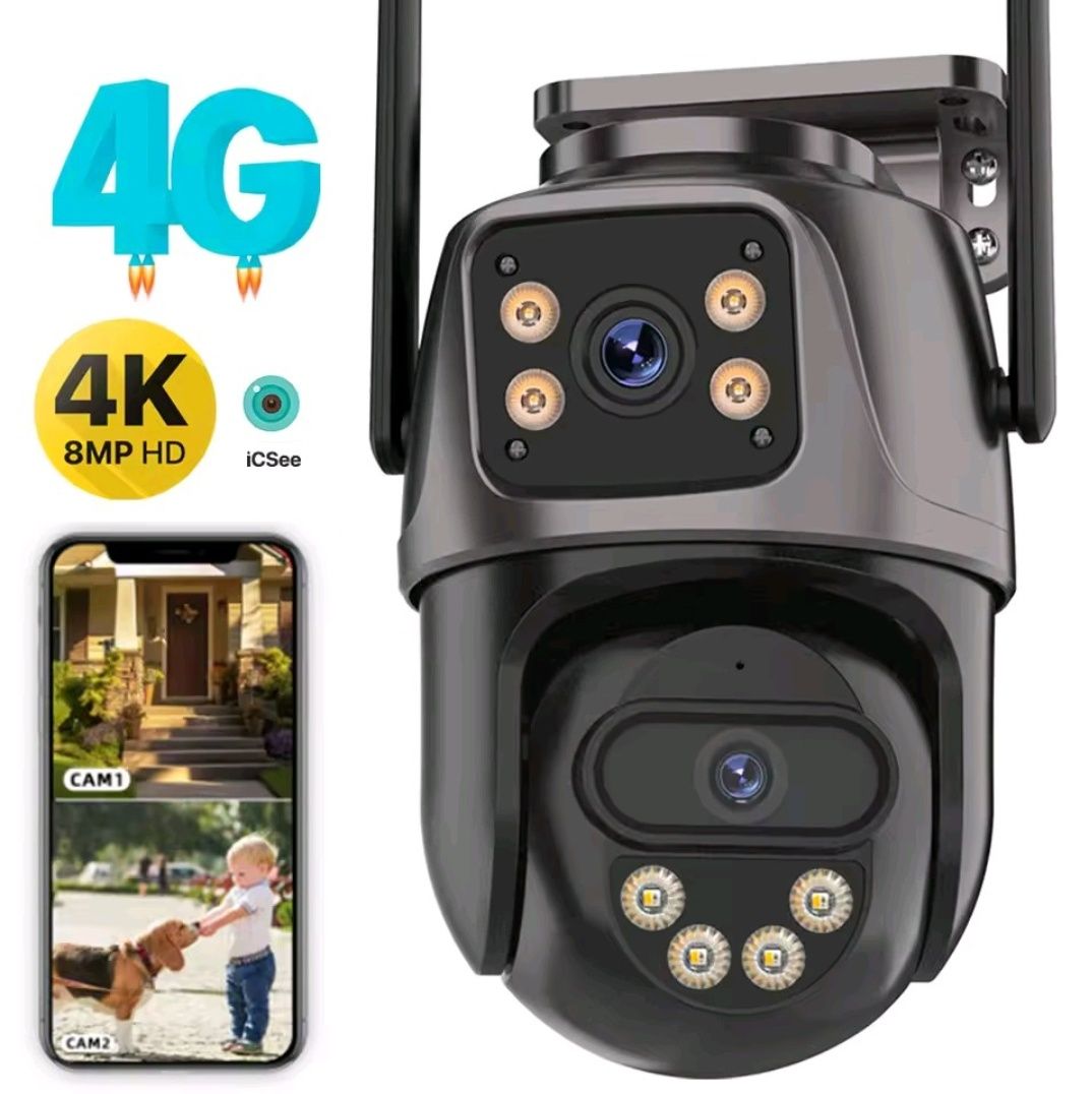 Гарантія! Камера ICsee на 4G (джи) Ultra HD 8 Мп. Відеоспостереження.