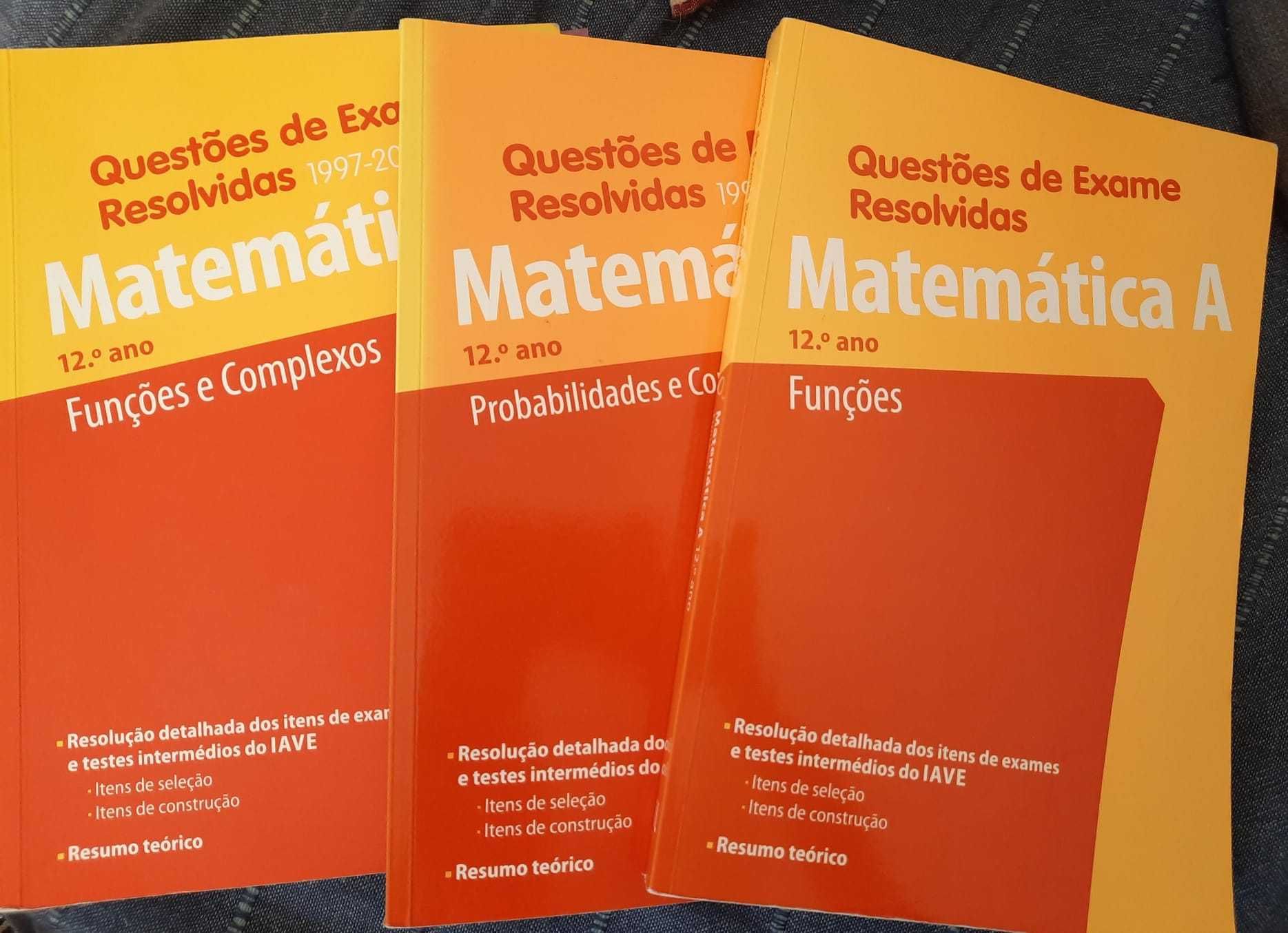 Livros de preparação para exame Matemática A: Exames + correções
