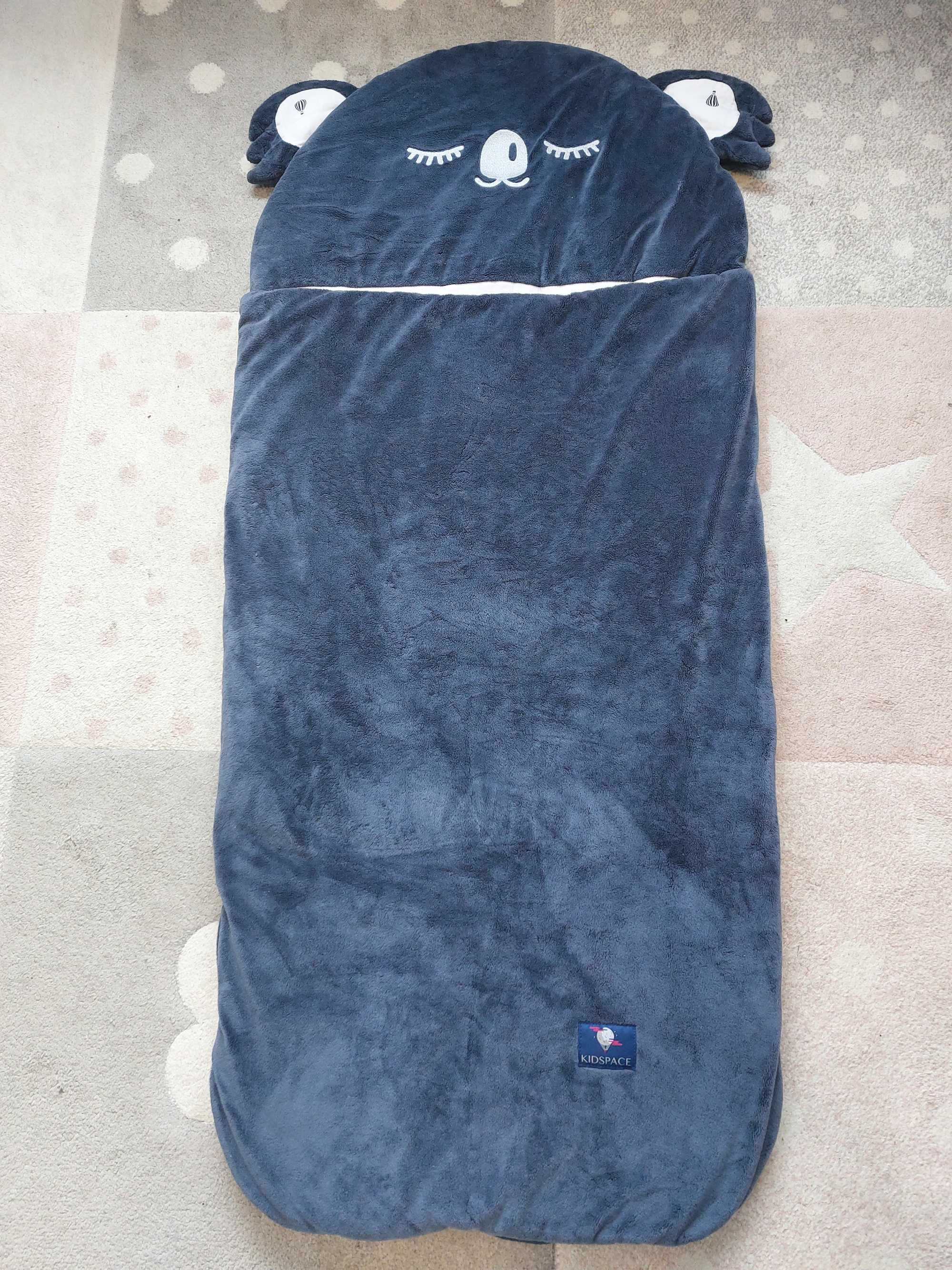 Śpiworek Kidspace Sleepover Granatowy Koala Miś S Small POKROWIEC