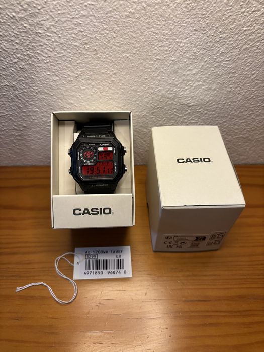 Relógio casio ae1200 costum toyota