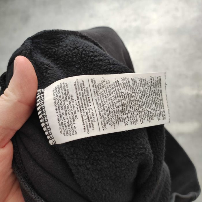 MĘSKA Bluza z Kapturem Bawełna Nike AIR Max Duże Logo Czarna Nadruk