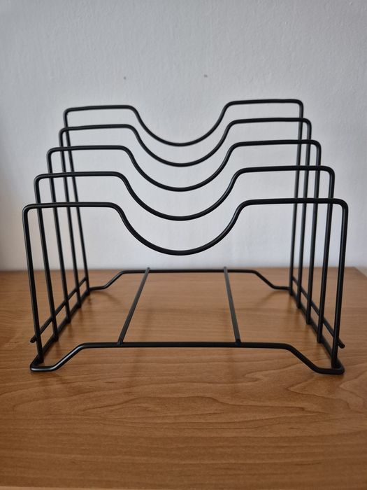 Stojak ociekacz na pokrywki do naczyń czarny