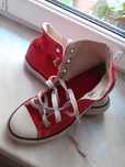 Czerwone trampki Converse za kostkę rozmiar 34
