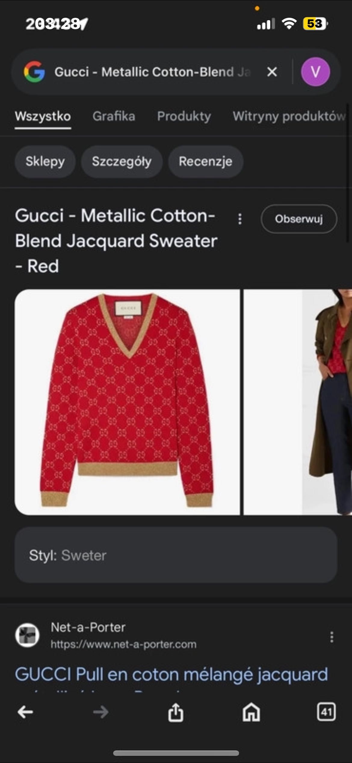 Sweter marki Gucci