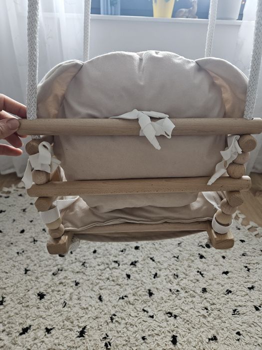 Huśtawka dziecięca drewniana nowa