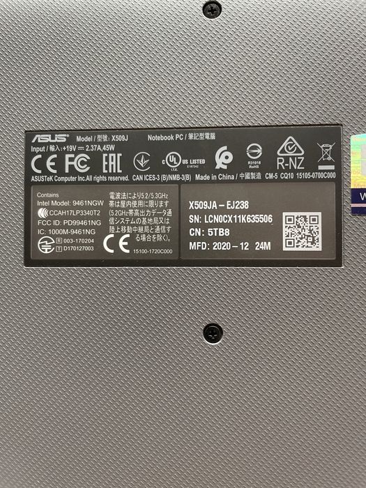 Laptop ASUS Vivobook 15 X509JAi3/8gb/256gb/w10