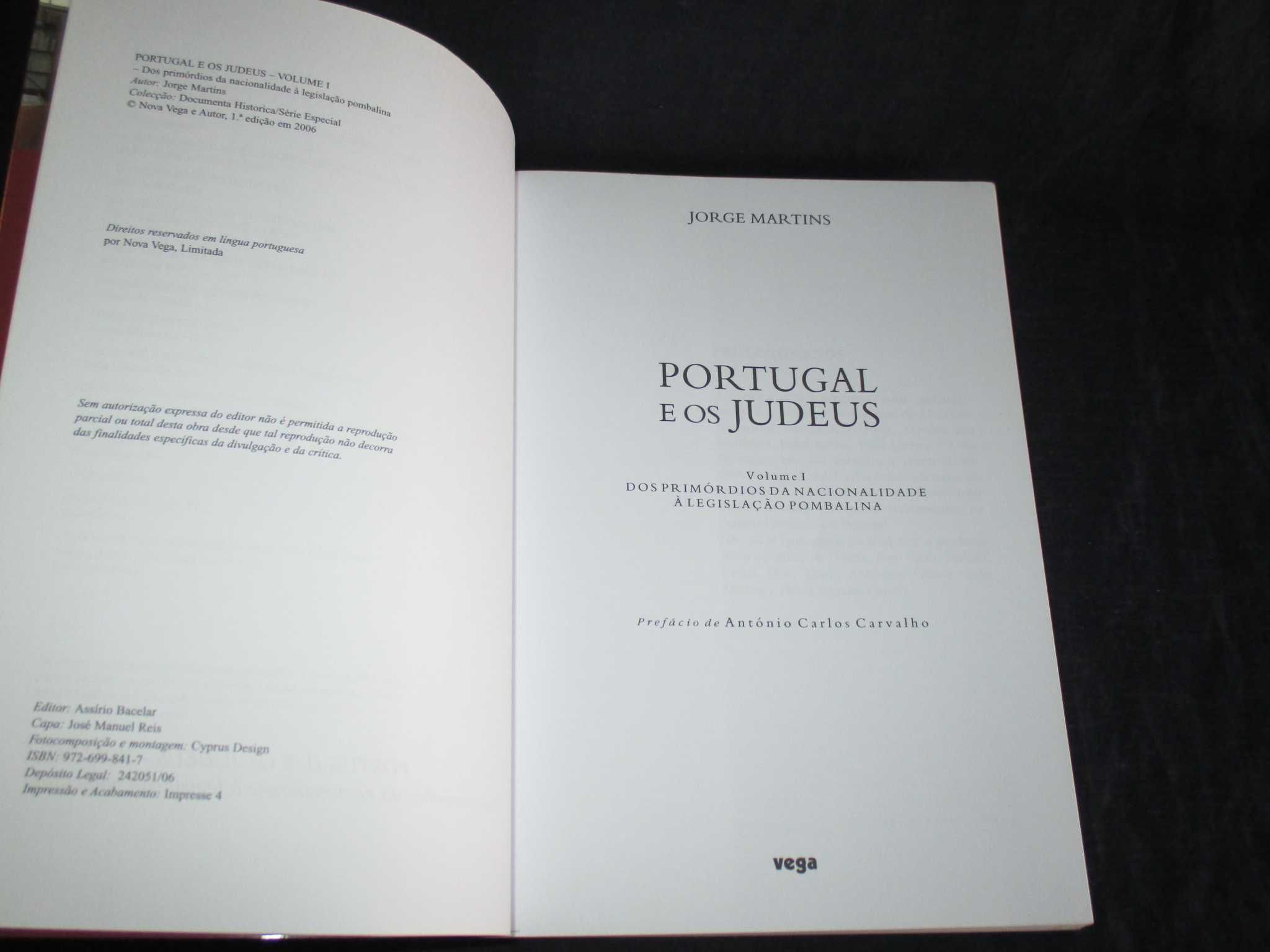 Livro Portugal e os Judeus Volume I Jorge Martins