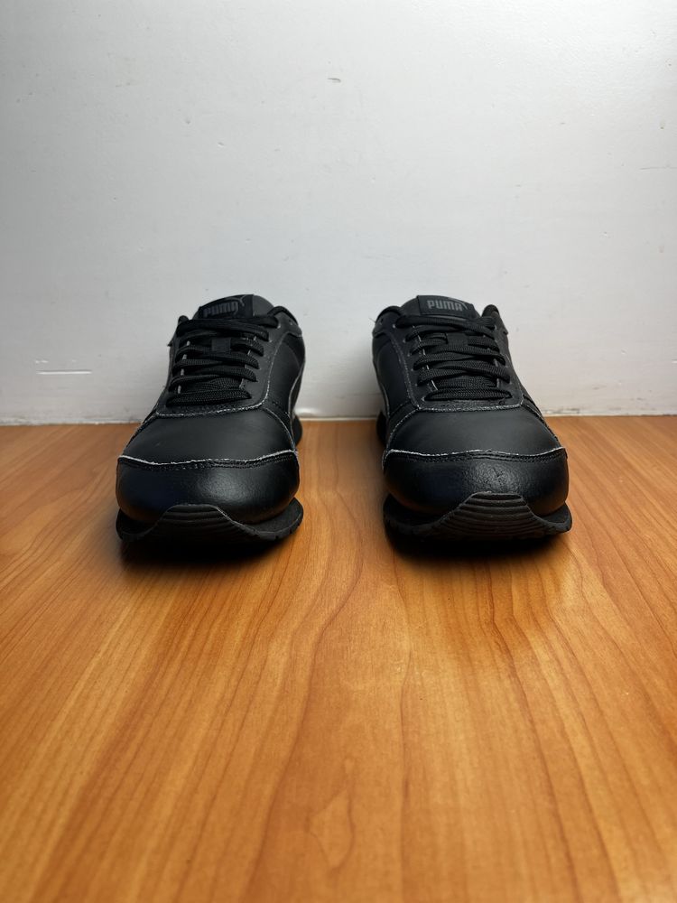 Кроссовки Puma размер 37.5 оригинал кожаные чёрные женские спортивные