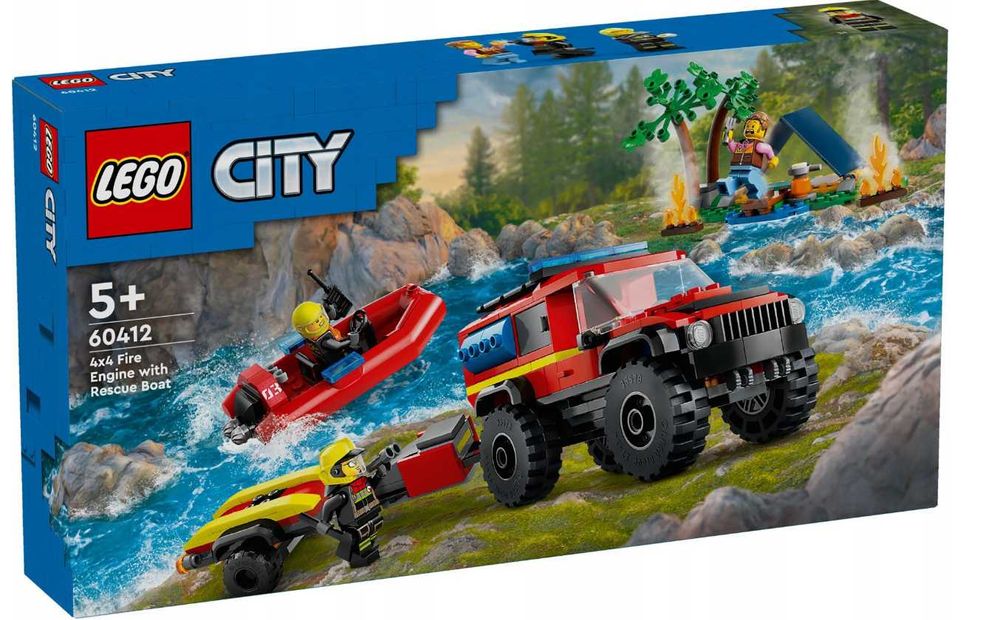 LEGO CITY 60412 TERENOWY Wóz strażacki z łodzią
