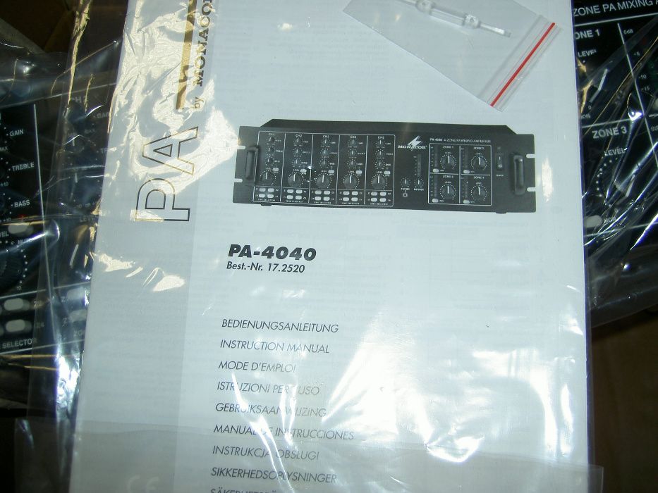 Wzmacniacz Monacor PA-4040