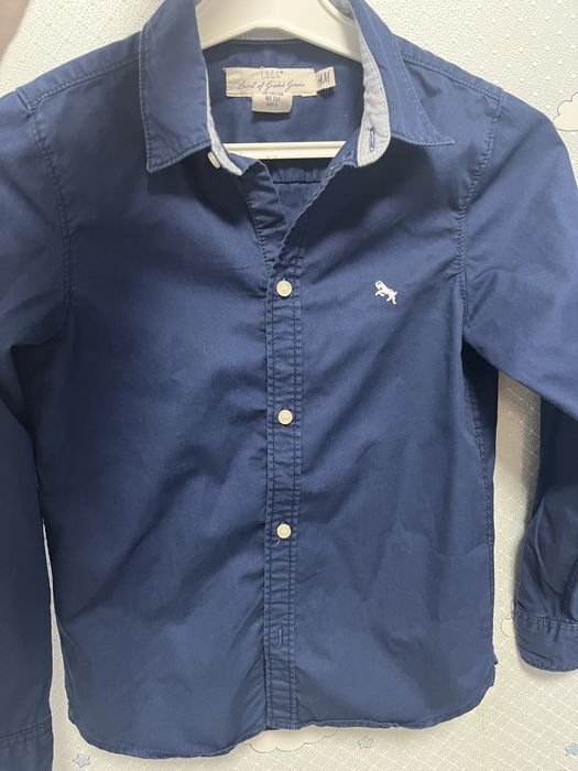 Рубашка синя  H&M 134