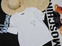 Sinsay biały t shirt oversize zdobienia kieszonka XS
