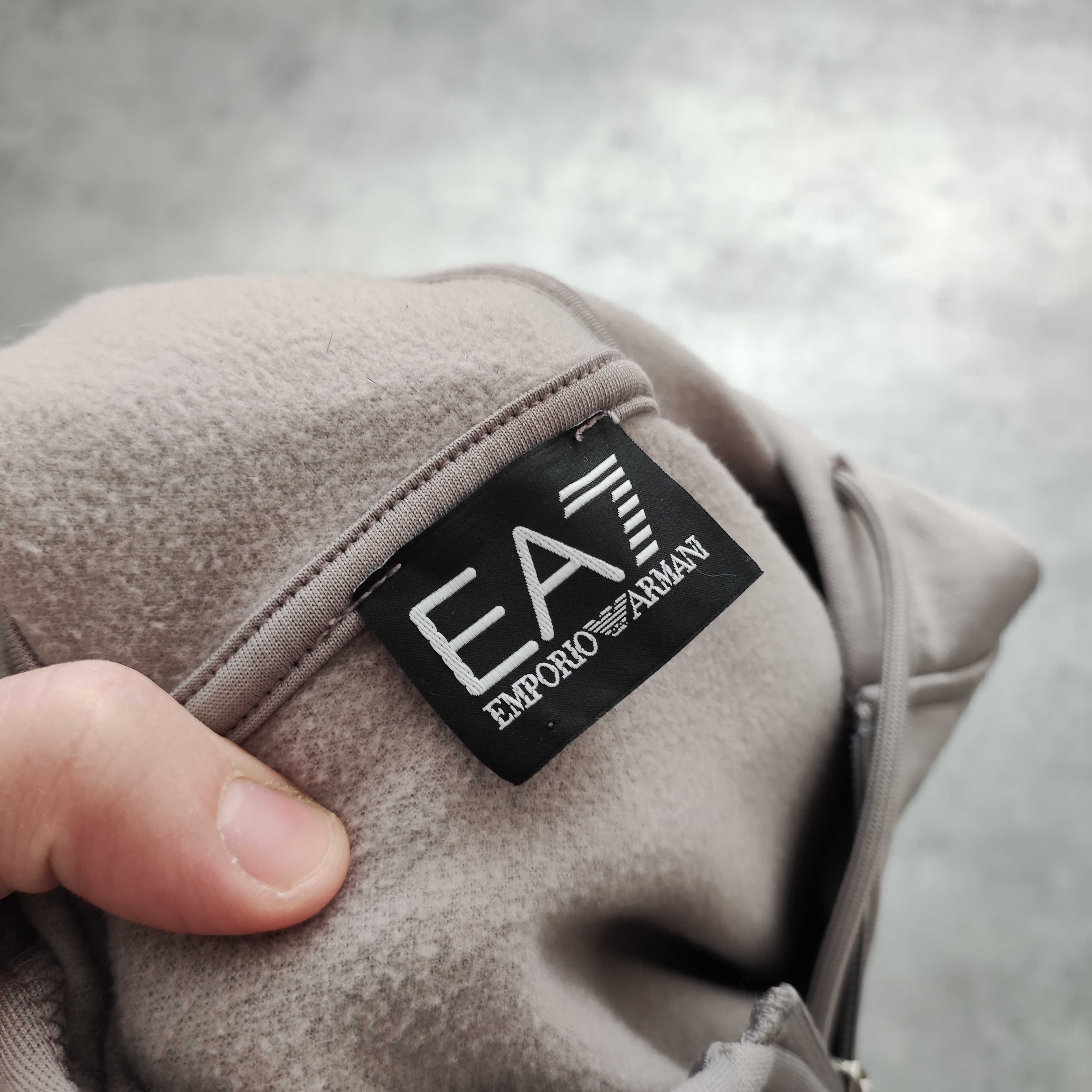 MĘSKA PREMIUM Bluza Rozpinana z Kapturem Suwak Logo EA7 Emporio Armani