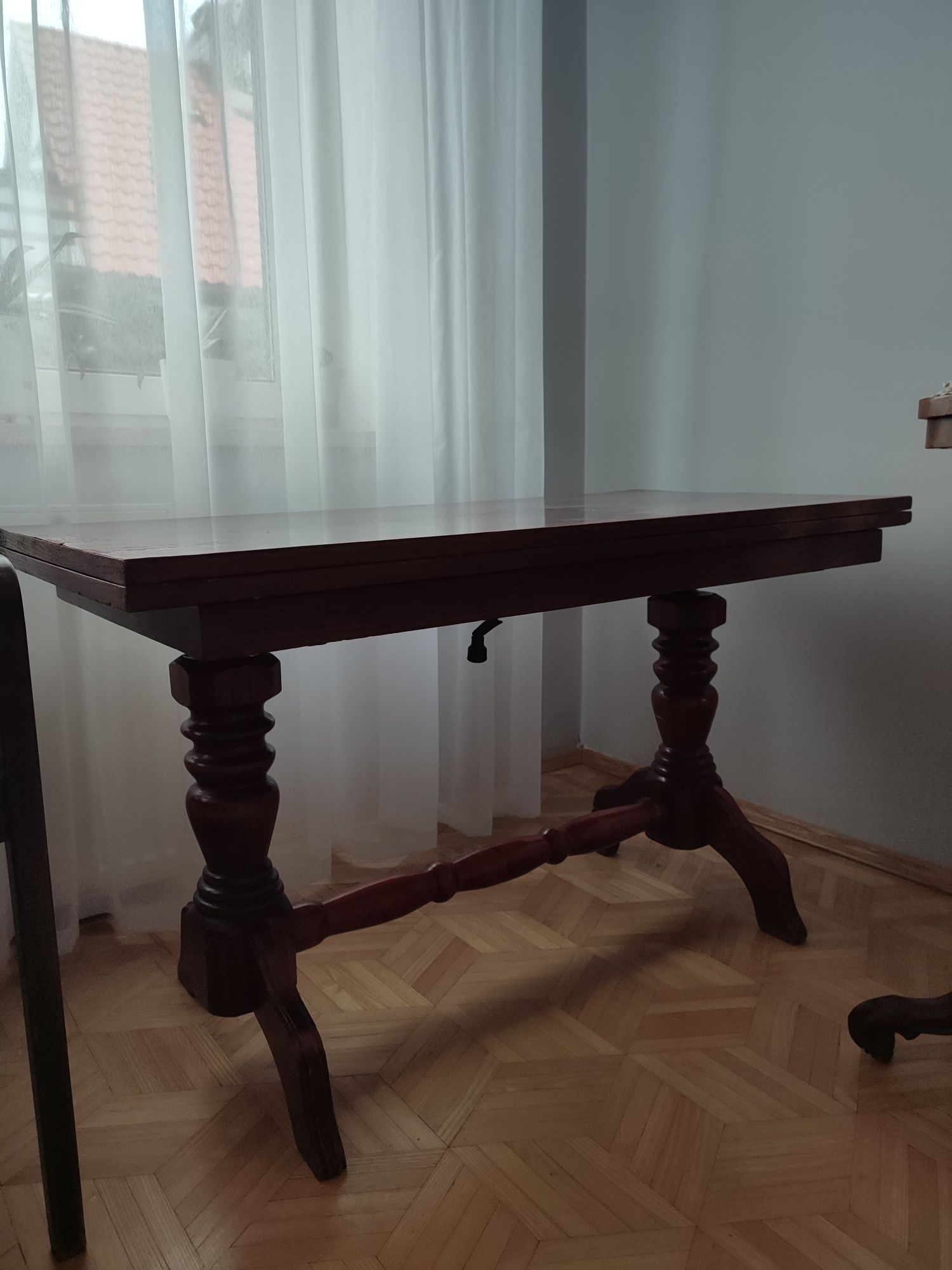 Stolik ława drewniana rozkładana regulowana wysokość lata 60