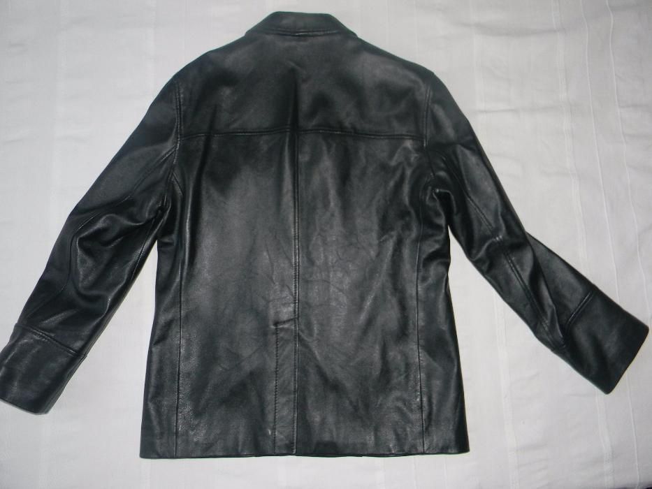 Мужская кожаная куртка-пиджак River Island p.M