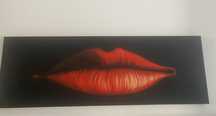 Quadro preto e vermelho